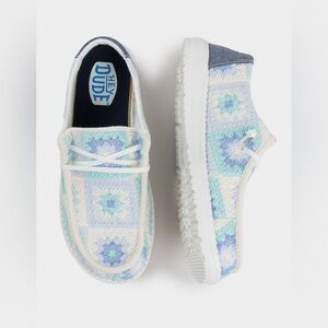 Hey Dude Wendy Cottage Crochet Slip On Sneakers Size 10